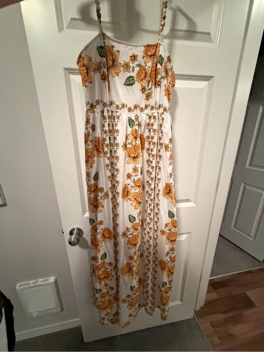 Women's smocked sleeveless top with label